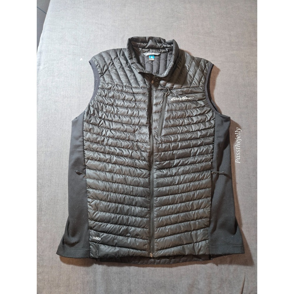 Eddie Bauer Vest Mens XLT Ascent Stormdown 800 Puffy Jacket Black Duck Outdoors